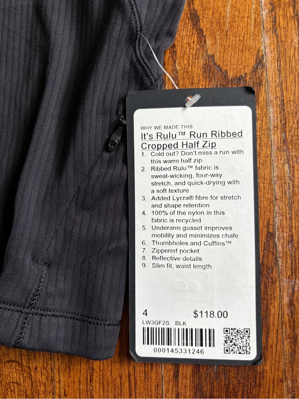 It's Rulu ™ Run Ribbed
Cropped Half Zip - Picture 4 of 5